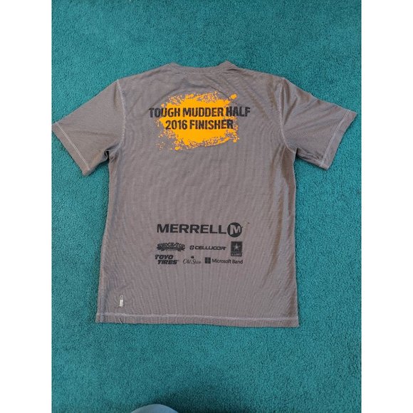 Merrell 2016 Tough Mudder Finisher Half Run Adult Medium Gray Jersey Shirt - Picture 6 of 6